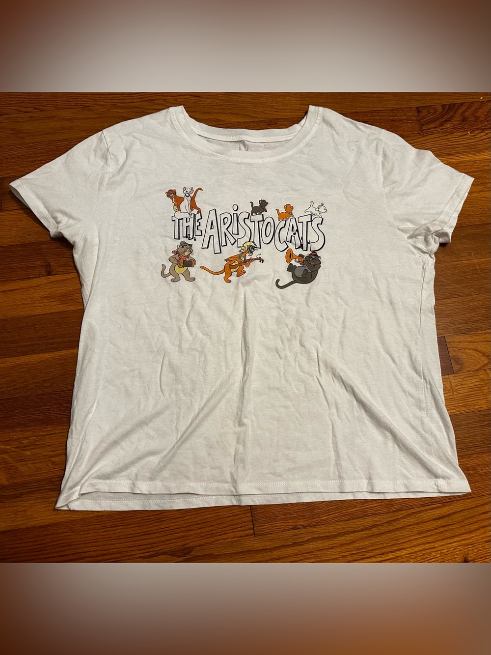 Disney White The Aristocats Graphic Cat Tee